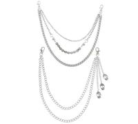 YSJCHEBS 2 Stück Doppellagige Hosenketten Aus Metall, Modeaccessoires, Einfache Personalisierte Accessoires, Hosenaccessoires, Accessoires Im Punk-Stil