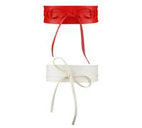 YSJCHEBS 2 Stück Gürtel, Einfache Einfarbige Gürtel, Taillengürtel, Breite Gürtel Für Damen, Modische Ziergürtel, Bekleidungszubehör