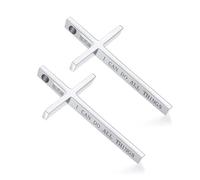 YSJCHEBS 2 Stück Kreuz Halskette Für Männer, Silber Kreuz Halskette, Kreuz Anhänger, Kette Mit Kreuz, Konfirmation Geschenk Für Jungen