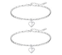 YSJCHEBS 2 Stück Liebesanhänger-Armbänder, Perlenarmbänder, Armbänder Im Einfachen Stil, Modische Und Vielseitige Armbänder, Damenarmbänder, Bekleidungszubehör