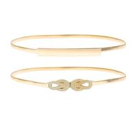 YSJCHEBS 2 Stück Metallgürtel, Stilvoller Gürtel, Einfacher Und Vielseitiger Gürtel, Elastischer Dünner Gürtel, Dekorative Frauengürtel