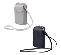 YSJCHEBS 2 Stück Mini-Umhängetasche, Handytasche, Kartenhalter, Damen-Umhängetasche, Modische Vielseitige Tasche, Pu-Leder-Damentasche, Tragbare Münzbörse