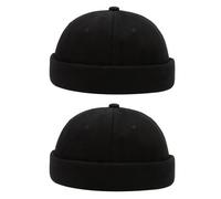 YSJCHEBS 2 Stück Schwarze Mützen, Herrenmützen, Herren-Totenkopfmützen, Unisex, Statement-Mützen, Mützen, Verstellbare Atmungsaktive Mützen