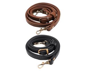 YSJCHEBS 2 Stück Taschen-Schultergurte, Schwarz, Pu-Er-Leder, 105-120 cm x 1.5 cm, Modisches Design, Wasserdicht, Verschleißfest, Für Umhängetaschen & Handtaschen, Einfache Installation