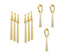 YSJCHEBS 3 Einzelne Ohrringe, 1 Paar Goldene Lange Quastenohrringe, Anime-Ohrringe, Goldene Ohrringe, Modische Ohrringe, Damenohrringe, Herrenohrringe