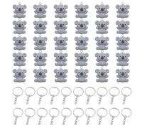 YSJCHEBS 30 Stück Koala-Anhänger, 20 Stück Schlüsselanhänger, Koala-Schlüsselanhänger, Harz-Koalas, Taschenanhänger-Dekoration, DIY-Schmuckzubehör