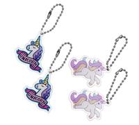 YSJCHEBS 4 Stück Schlüsselanhänger-Anhänger, Schlüsselanhänger, Auto-Glücksbringer, Cartoon-Schlüsselanhänger, Mini-Schlüsselanhänger, Party-Geschenk-Schlüsselanhänger