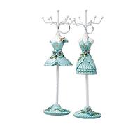 Ysoom Ohrringe Schmuckständer Elegantes Mädchen Blau Rock Styling Schmuck Display Halter Ausstellungsstand Armband Halskette Ring Halterung 2pcs