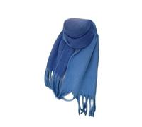 YsRoad Schal Damen Winter XXL - Winter Warm Wrap Schal für Damen | XXL Deckenschal mit Fransen | Kuschelig Weich, Kaschmir-Imitat | 230 x 38 cm | Blau, Rosa