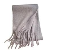 YsRoad Schal - Weich, Einfarbig mit Fransen, 230x35cm,