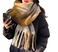 YsRoad Schal - Weich, Einfarbig mit Fransen, 230x35cm,