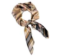 YsRoad Seidenschal - Damen-Schal aus Seide 70x70cm, Satin Stirnband Kann um Hals, Haare, Handtasche und Gürtel gebunden werden,Weiß Schwarz Rot Grün