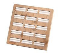 YsXoWiui Ear Tray Showcase Schmuckablage mit 15 Steckplätzen Schmuckaufbewahrung Organizer Einsatz für Display Schmuckkasten für, Weiß