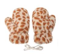 YSXY Süße Fäustlinge Baby Kleinkind Gestrickte Handschuhe für 1 2 3 Jahre Jungen Mädchen Winter Warme Strickhandschuhe mit schnur Fleece-Innenfutter (Punkte)