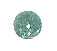 YTBHSHXZ Anhänger-Halskette, Grüne Jade-Pfauenanhänger-Halskette for Damen, Amulett for Wohlstand, Reichtum, Glück und Freundschaft, Choker-Halskette