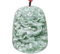 YTBHSHXZ Anhänger-Halskette, Jadeit-Drachenanhänger, handgeschnitzt, Amulett-Halskette for Damen und Herren, Jade-Schmuck, Glücksbringer(Small)