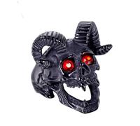 YTBHSHXZ Ringe, Ring aus Titanstahl mit Ziegenkopfmotiv for Halloween-Cosplay und Gothic-Outfits(U)