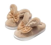 YTGHBIML Hausschuhe für Frauen, süße Hasen-Hausschuhe, Baumwoll-Hausschuhe, Hausschuhe, flauschige Hausschuhe, Eva, dicke Sohlen, rutschfeste Hausschuhe