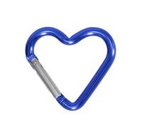 YTtkku Leichter herzförmiger Schlüsselanhänger-Clip, robuster Karabiner, Aluminiumlegierung, Feder-Karabinerhaken, Aluminium, Herzform, Outdoor, Camping, Wandern, Reisen