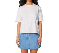 YTWOO Damen Boxy T-Shirt aus Bio-Baumwolle Hellgrau L