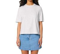 YTWOO Damen Boxy T-Shirt aus Bio-Baumwolle Hellgrau XS