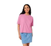 YTWOO Damen Boxy T-Shirt aus Bio-Baumwolle Pink M