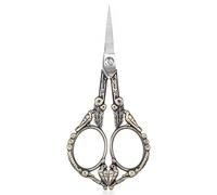Yuanchu Stickschere Klein, Retro Handwerk Schere Edelstahlschere Stoffschere Handarbeitsschere Nähschere Textilschere Bastelscheren zum Nähen Gewinde Nadelarbeit Handwerkliche Trimmen(Bronze)