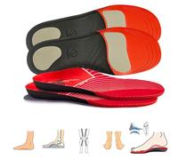 YuanDiann 2er Set Einlegesohlen Orthopädisch Multifunktional Hohe Fußstütze Dämpfende Einlagen Anti-Rutsch Atmungsaktiv Für Fersensporn, Plantarfasziitis, Fußschmerzen (Herren & Damen) Rot M