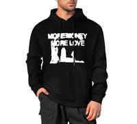 YuanDiann Herren Retro Y2K Kapuzenpullover 100% Baumwolle More Money More Love Drucken Hoodie, Lose Sweatshirt mit Kapuze EU Größen Sportlich Casual Kapuzenpullis Schwarz 2# XXL