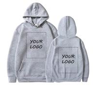 YUANOU Personalisierte Hoodie Sweatshirt für Paare-Fügen Sie Ihre Eigenen Foto/Text/Logo Design DIY Pullover Gray,XL