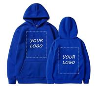 YUANOU Personalisierte Hoodie Sweatshirt für Paare-Fügen Sie Ihre Eigenen Foto/Text/Logo Design DIY Pullover Blue,3XL