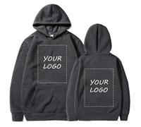 YUANOU Personalisierte Hoodie Sweatshirt für Paare-Fügen Sie Ihre Eigenen Foto/Text/Logo Design DIY Pullover Dark Grey,XL