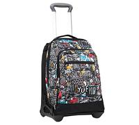 YUB TROLLEY TECH Rucksack mit Trolleyfunktion, 3 in 1, Schulranzen mit Rollen, Abnehmbarer Rucksack, ab 1. Klasse, für Schule, Gymnasium, Reisen&Freizeit, Mädchen&Jungen, mehrfarbig