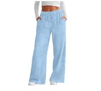 Yubenhong Damen Denim Hose Mit Weitem Bein Spitze Skinny U.nd HüFte Heben Pull O.n Hose Weiche Bequeme Slight Bootcut Hosen Hohe Taille Gerades Bein Hosen (Light Blue, XXXL)