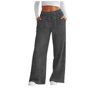 Yubenhong Damen Denim Hose Mit Weitem Bein Spitze Skinny U.nd HüFte Heben Pull O.n Hose Weiche Bequeme Slight Bootcut Hosen Hohe Taille Gerades Bein Hosen (Grey, XXXL)