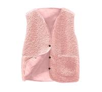 Yubenhong Teddy Fleece Weste Baby Weste Mäntel Winter Fleece Jacken Armellos Fellweste Winter Jungen Mädchen Flauschig Mäntel Atmungsaktive Vest Jacke Fleeceweste (5-6 Years)