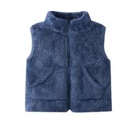 Yubenhong Teddy Fleece Weste Baby Weste Mäntel Winter Fleece Jacken Armellos Fellweste Winter Jungen Mädchen Flauschig Mäntel Atmungsaktive Vest Jacke Fleeceweste (Plüsch Blue, 5-6 Years)