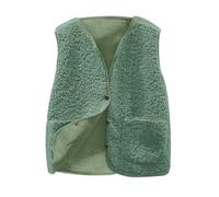 Yubenhong Teddy Fleece Weste Baby Weste Mäntel Winter Fleece Jacken Armellos Fellweste Winter Jungen Mädchen Flauschig Mäntel Atmungsaktive Vest Jacke Fleeceweste (Lamm Green, 5-6 Years)