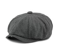 YUECIBAI Barett Baskenmützen Für Herren Acryl Solid Newsboy Caps Flache Kappe Männer Frauen Maler Beret Hüte 56-60Cmwear Gray