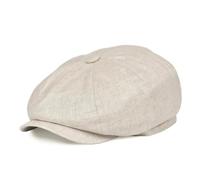 YUECIBAI Barett Baskenmützen Für Herren Herring Bone Leinen Zeitungs Junge Mütze Männer Frauen Mützen Atmungsaktiv Flach Hut Mütze 59Cm Beige