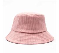 YUECIBAI Bucket Hat Hut Damen Herren Retro Cord Eimerhut Mode Streetwear Fischer Mützen Hüte Strand Kappe Outdoor Unisex Hut 54-58Cm Rosa
