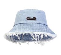 YUECIBAI Bucket Hat Hut Damen Herren Unisex Persönlichkeit Cowboy Fischer Hüte Fischer Mützen Outdoor Casual Kappe Sonnencreme Hut Himmelblau