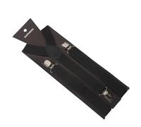 YUECIBAI Hosenträger Suspender Herren Damen Unisex Clip-On Hosenträger Elastische Y-Form Verstellbare Hosenträger Solide Bunt Für Damen Herren Modeaccessoire Schwarz