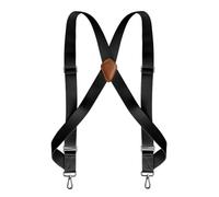 YUECIBAI Hosenträger Suspender Robuste Trucker-Hosenträger Für Herren Mit 2 Seitlichen Clip-Drehhaken Verstellbare Elastische Hosenträger Für Große Und Große Hosen Schwarz