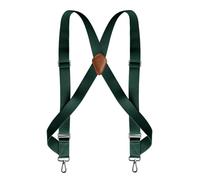 YUECIBAI Hosenträger Suspender Trucker-Hosenträger Für Herren Robust X-Rücken Mit 2 Seitlichen Haken Clips Verstellbar Elastisch Für Große Und Große Hosen Dunkelgrün