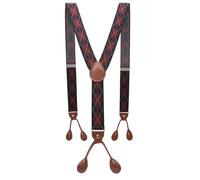 YUECIBAI Hosenträger Suspender Unisex Vintage Hosenträger Herren Hosenträger Verstellbar 6 Knopf Hosenträger Elastische Y-Form Riemen Hosen Hosen 09