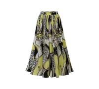 YUECIBAI Hübscher Rock Bleistiftrock Plissee Rock Mit Hoher Taille Elegant Lockere Röcke XXXL Gelb