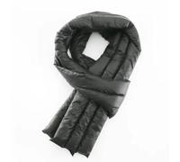 YUECIBAI Schal Damen Baumwolle Daunen Ring Schals Thermisch Warmer Schal 10X180Cm Hals Wärmer Männer Winter Schal 10X180Cm Schwarz