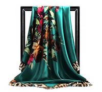 YUECIBAI Schal Damen Beliebte Tücher Mode Banda Nnas Druck Sonnencreme Vier Jahreszeiten Luxus Quadratische Seiden Schals 90X90Cm 05