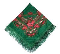 YUECIBAI Schal Damen Frauen Große Größe Quadratischer Schal Baumwolle Blumen Muster Druck Kopftuch Damen Retro Fransen Decke Schal 20